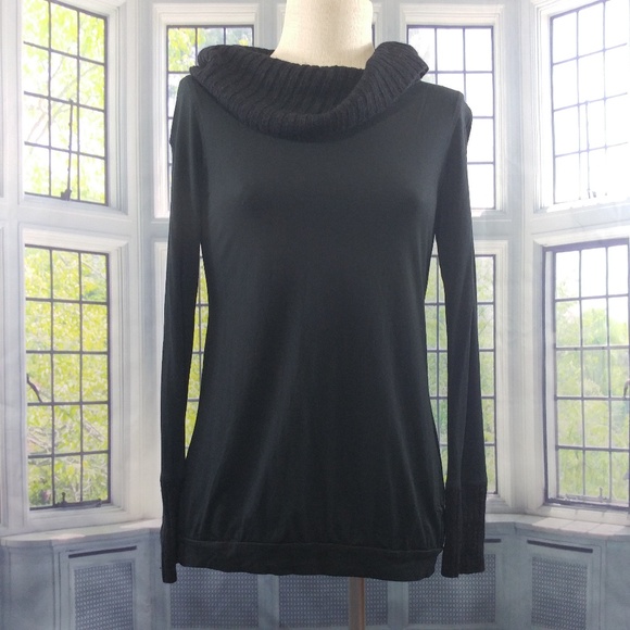 Puma Sweaters - Puma Medium Black Pull Over Cowl Neck Knit Top ☮️